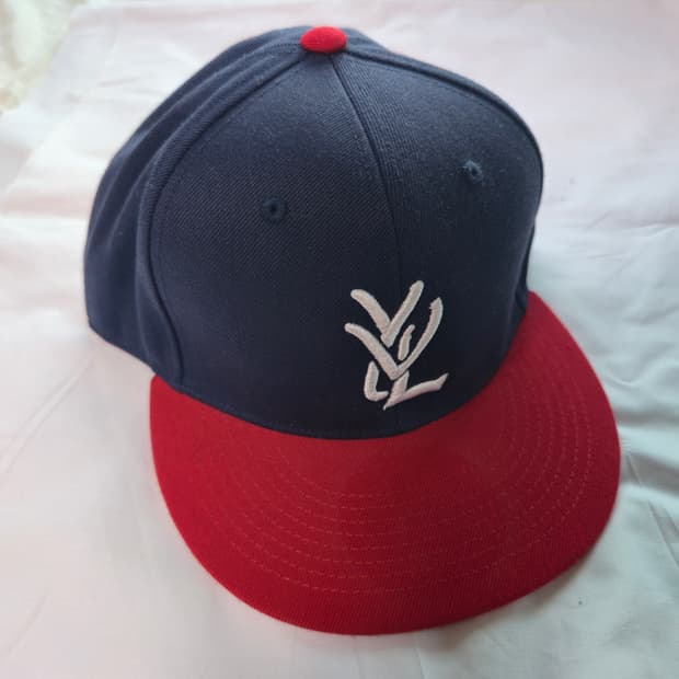 플레이보이 카티 YVL 피티드캡 네이비 레드 8
