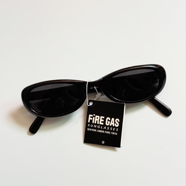 90s FIRE GAS 블랙 볼드 스퀘어 빈티지 데드스탁 선글라스
