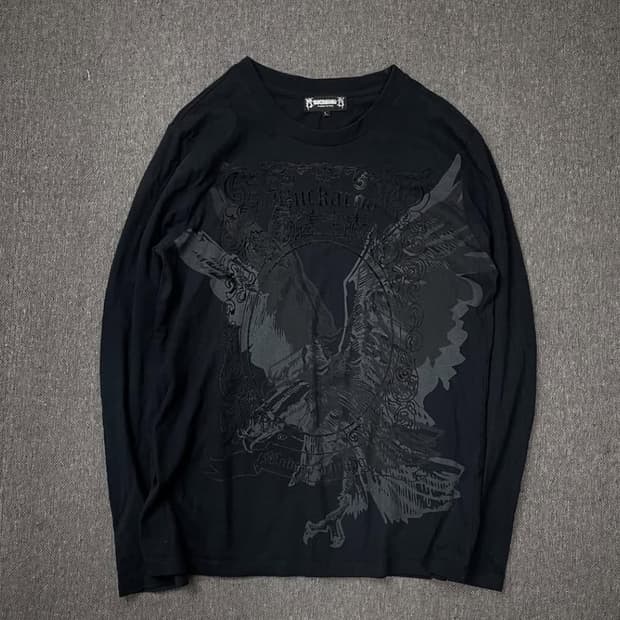Buckaroo eagle printing navy long sleeve