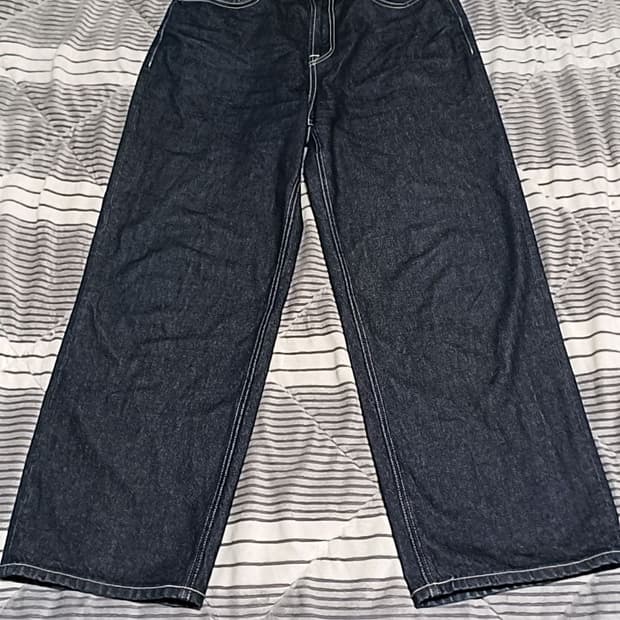 스파오 와이드청바지 32인치 기장105