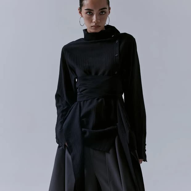 트리밍버드 3-way High-neck Wrap Blouse 블라우스