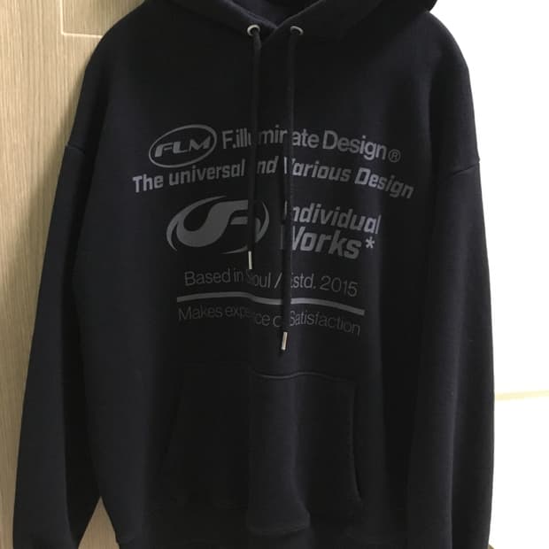 오버핏 액티브 로고 후디