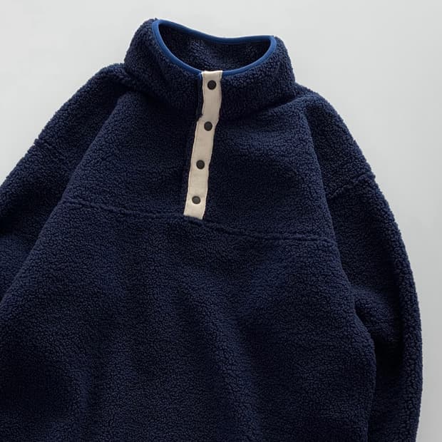 roysbrown 하프 버튼 플리스