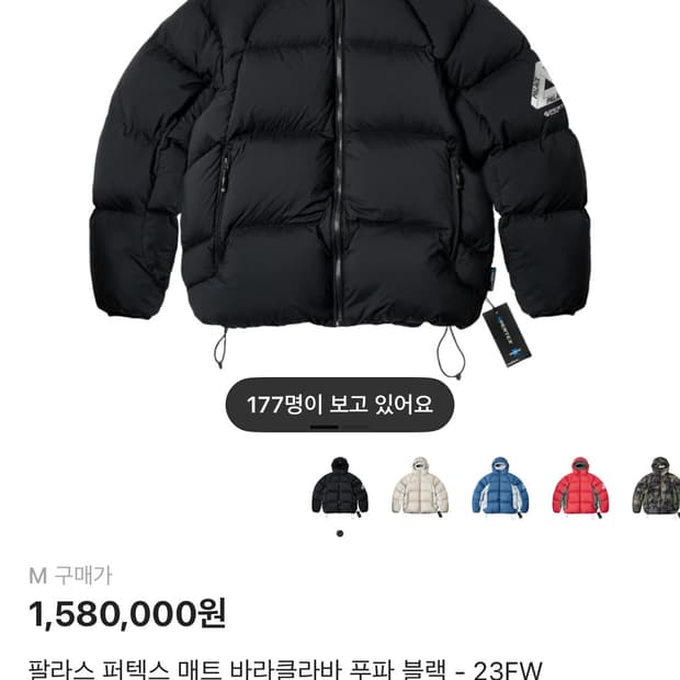 23FW 팔라스 바라클라바 푸퍼 패딩  m