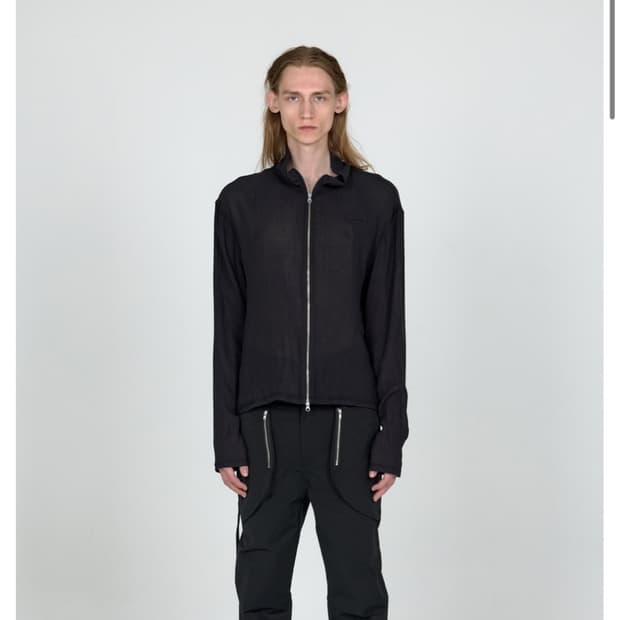 플라스틱프로덕트 VEIL CREPE ZIP JACKET 집업 자켓