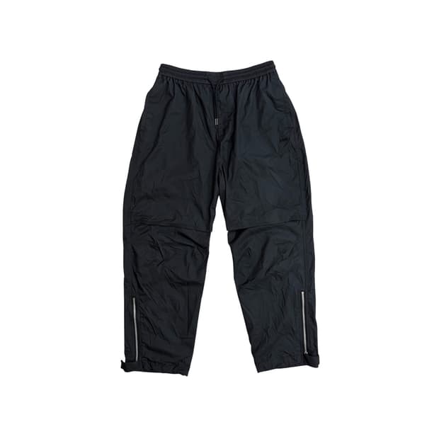 준지 22시즌 로우 크러치 스트링 와이드 블랙 팬츠 46