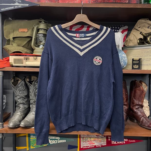 90s 챕스 랄프로렌 브이넥 RL패치 니트 스웨터 N27