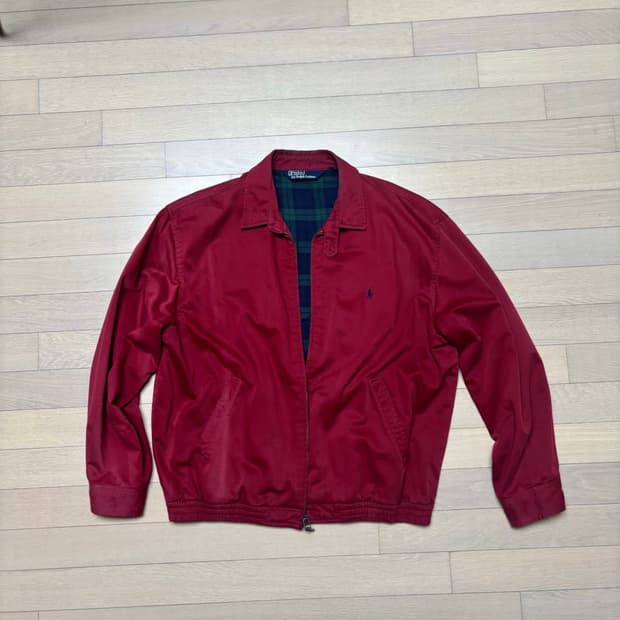 폴로 랄프로렌 코튼 해링턴 자켓 L 버건디