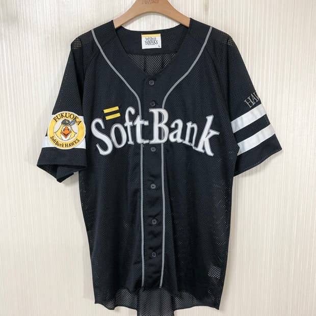 NPB 데상트 후쿠오카 소프트뱅크호크스 블랙유니폼/져지 L