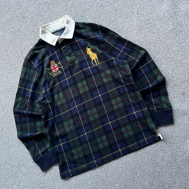 폴로 랄프로렌 체크 럭비 셔츠
