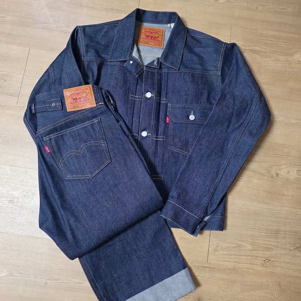 LVC 리지드데님 세트(자켓M + 하의W32L34)팝니다. 새상품급