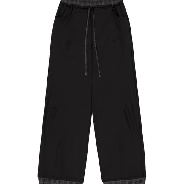 오호스 double-waisted jersey pants 팬츠