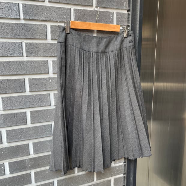 Theoria 플리츠 스커트 그레이