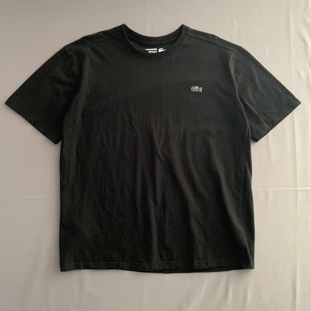 XL 라코스테 울트라 드라이 블랙 반팔티