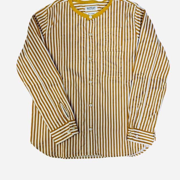 빔즈보이 BEAMS BOY 헨리넥 스트라이프 셔츠 WS