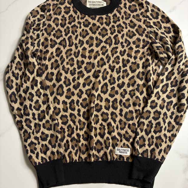 와코마리아 레오파드 니트  s