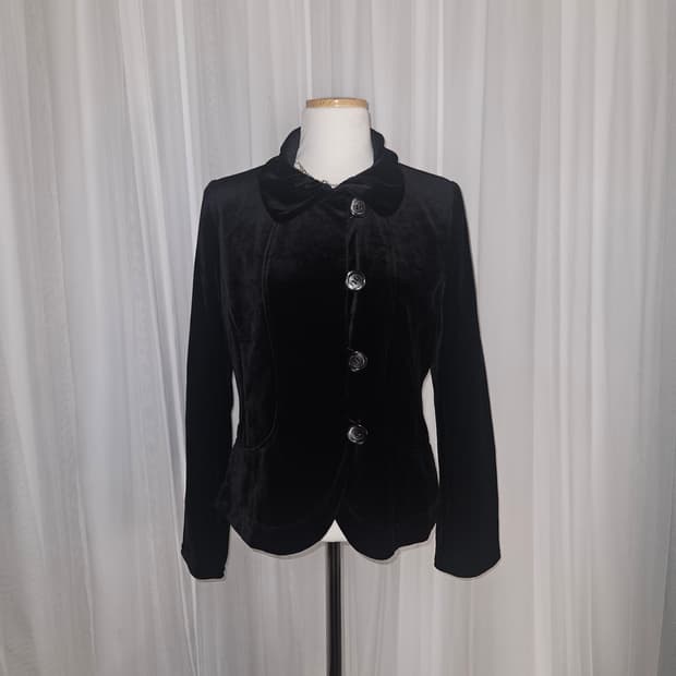 sutseso 공겜여주 히메 코듀로이 블랙 벨벳 자켓
