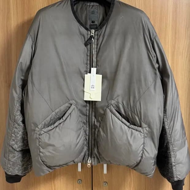 4) 폴리테루 플로럴 다운 라이너 자켓 세이지