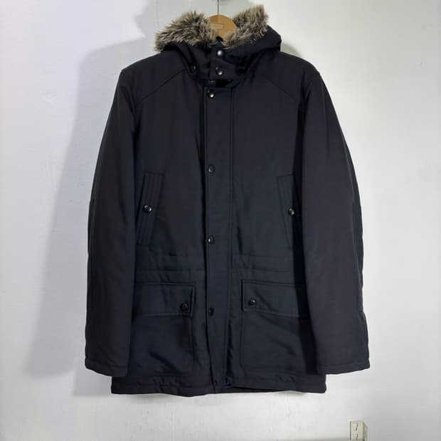 100 M 폴스미스 블랙 후드탈부착 누빔 N3B점퍼