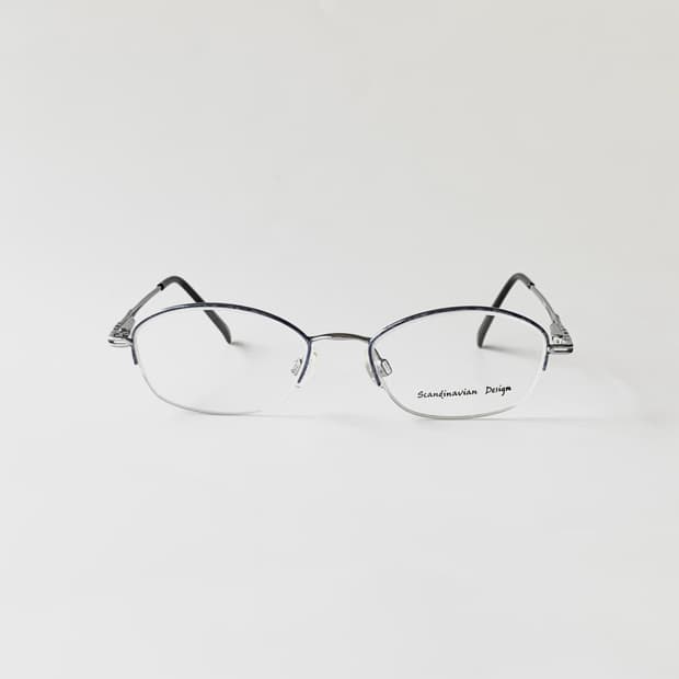 886 마블블루 데드스탁 빈티지안경 반무테 초경량 클래식 픽키