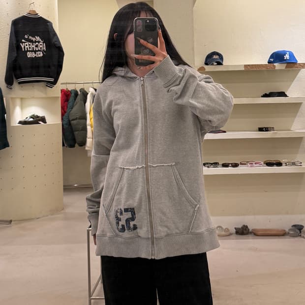 리바이스 백로고 그레이 후드집업 U928