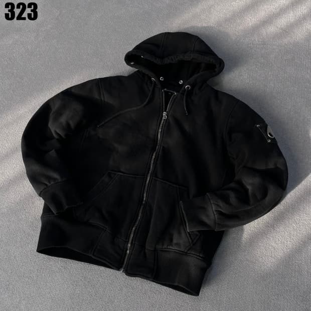 무스너클 블랙 후드집업 