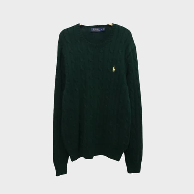 폴로랄프로렌 옐로우포니 꽈배기니트 61155