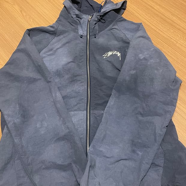 스투시 웨이브 다이 비치 쉘 자켓 네이비 XL