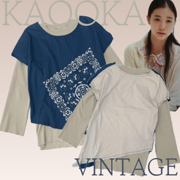 💙하구미의 에스닉 코디세트💙블루 레이어드 히피 그런지 오리엔탈 