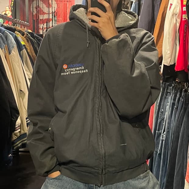 [IM] Vtg 차콜 후드 워크자켓