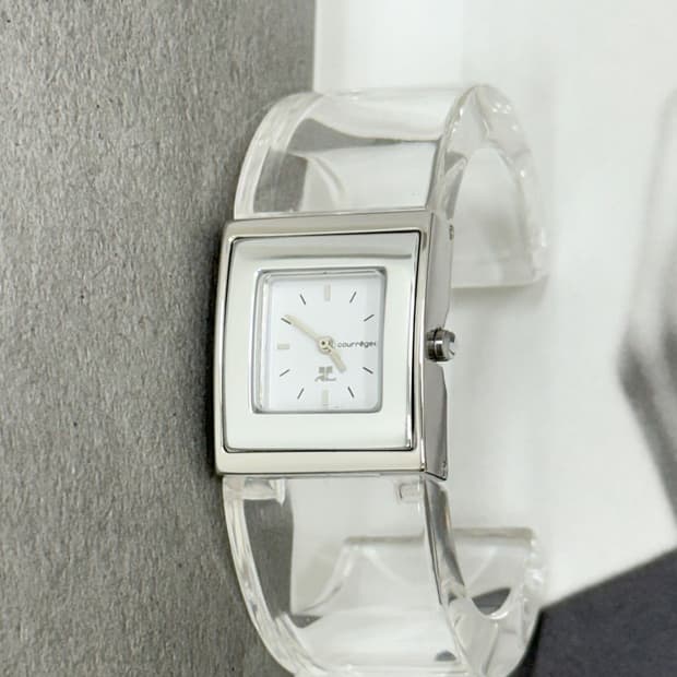 [새상품] courreges / 꾸레쥬 아크릴 뱅글 시계