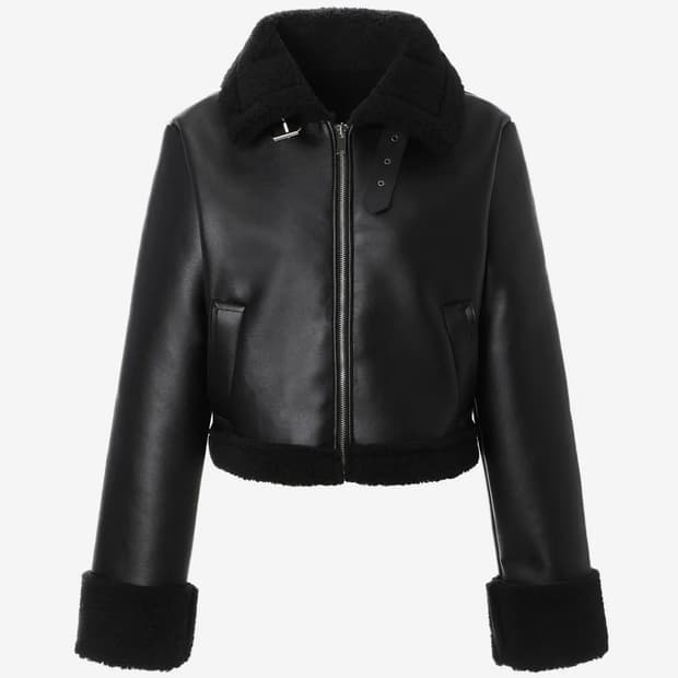 카키포인트 무스탕 블랙