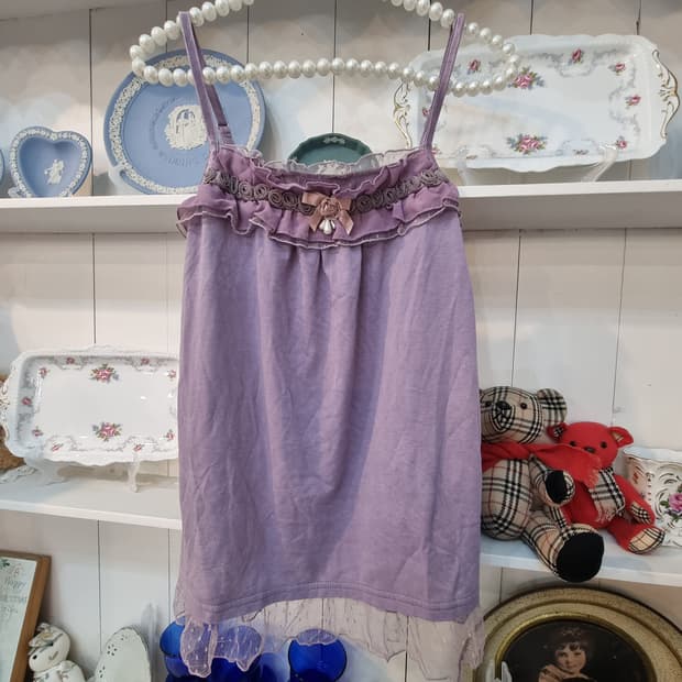 axes femme 라벤더 로맨틱 레이스 캐미솔