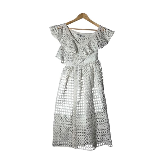 [self-portrait] 셀프포트레이트 프릴 크로쉐 레이스 롱 원피스