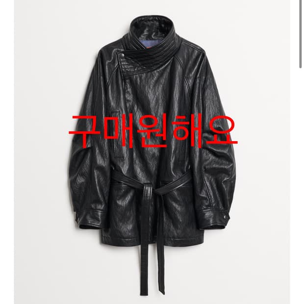 (구매)더일마  pluto pu leather half coat