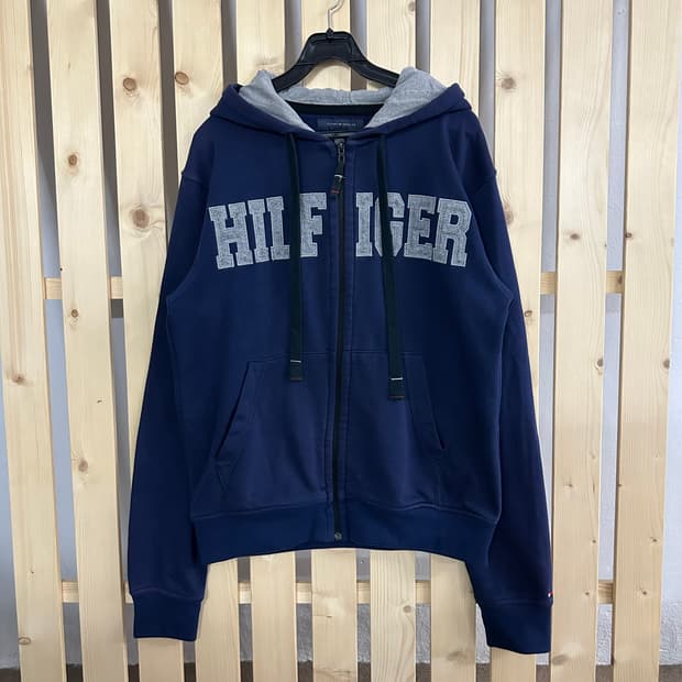 (L) 타미힐피거 네이비 후드집업