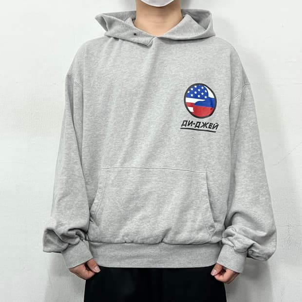 고샤 루브친스키 오버사이즈 DJ 후드 그레이