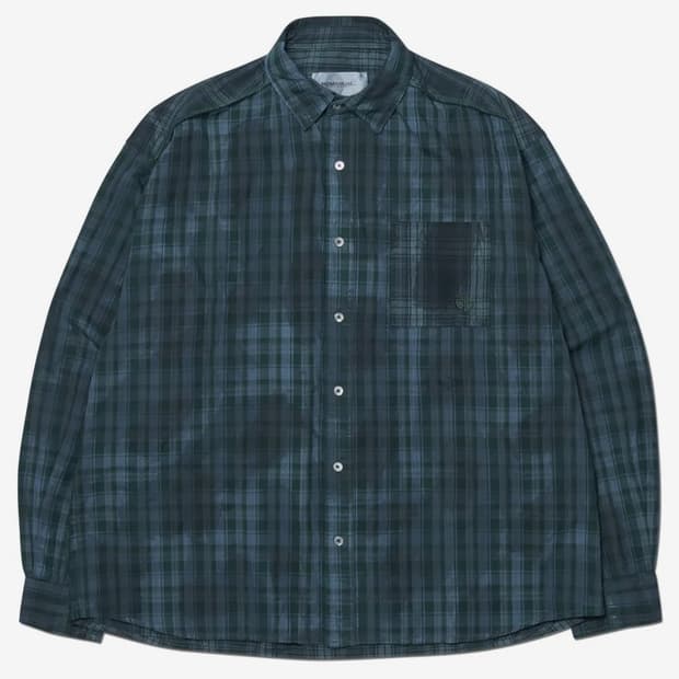 (M) 노매뉴얼 H.R 체크 셔츠 그린