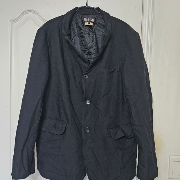 Comme des Garcons Black 축융 폴리 자켓XL