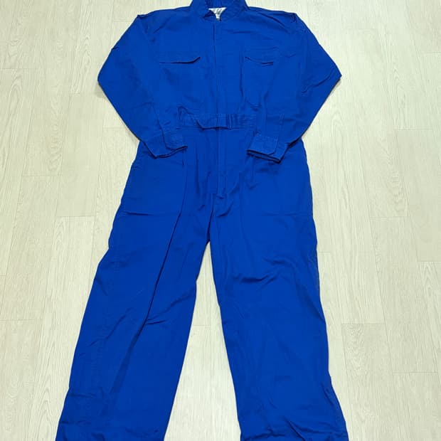 빈티지 블루 점프수트