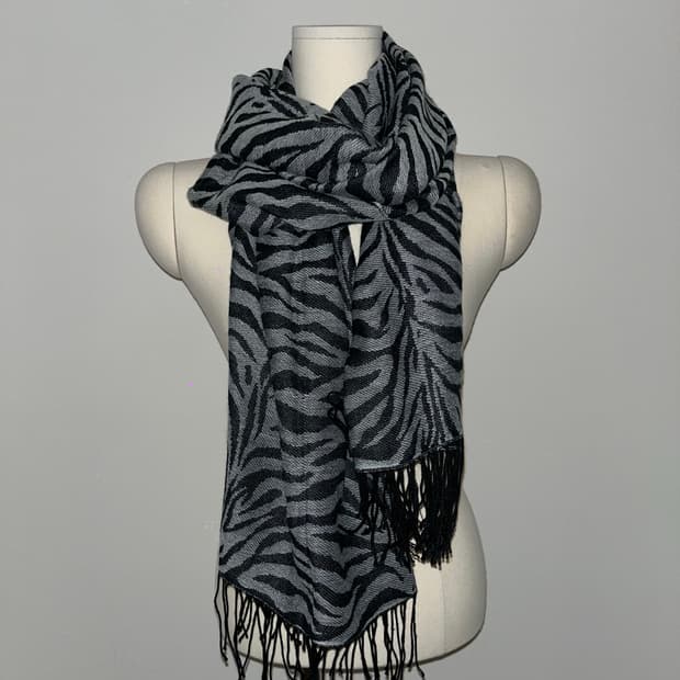 Zebra Black and White Scarf