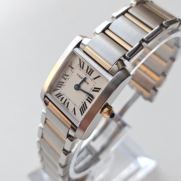 까르띠에 탱크 프랑세즈 18k콤비 스몰