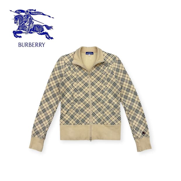 버버리 블루라벨 노바체크 져지