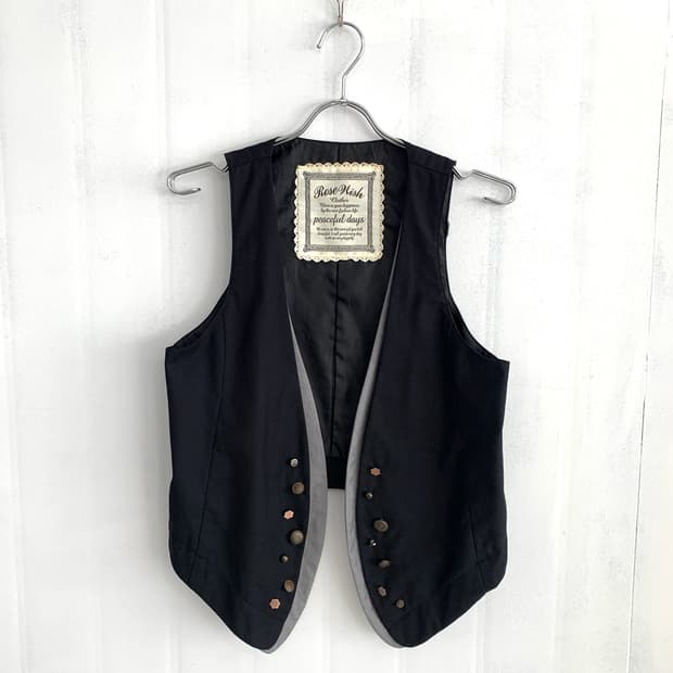 Layered Button Detail Vest