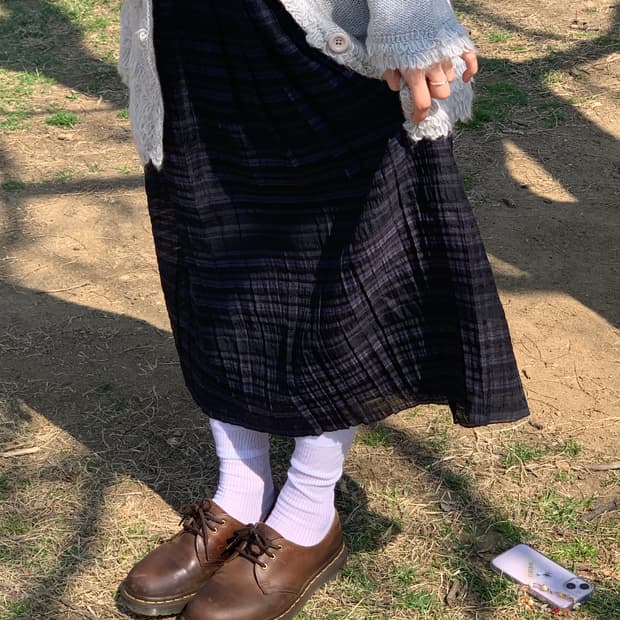 빈티지 스트라이프 스커트