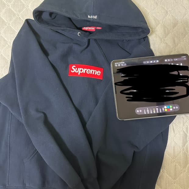 24FW 슈프림 박스로고 네이비