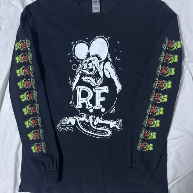 Rat fink 프린트 롱슬리브 에드 로스 