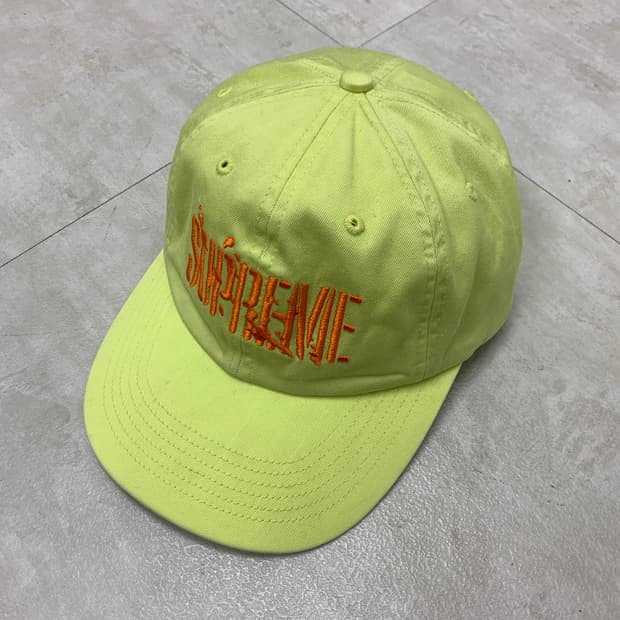 슈프림 25fw 형광 연두 볼캡 #300