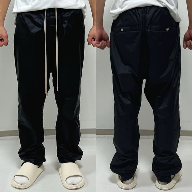 릭오웬스 18FW "SISYPHUS" 드로우스트링 롱 나일론 트랙 팬츠