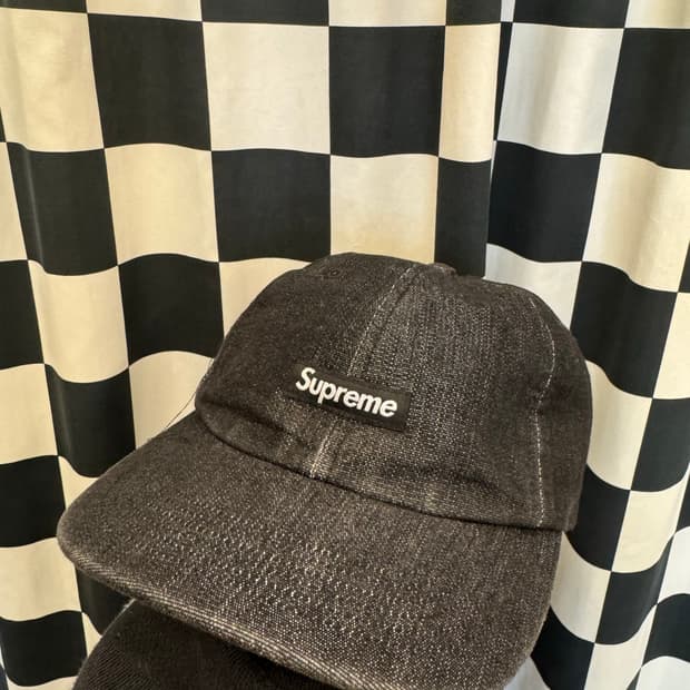 슈프림 데님 스몰 박스로고 코듀라 캡 처분 